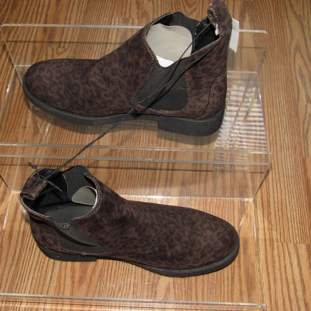 NWT MERONA Brown Ankle Booties Boot Shoes Size 8.5 - Picture 2 of 5
